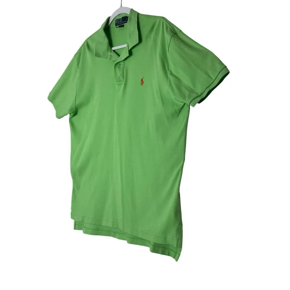 Ralph Lauren Polo Shirt Mens Large Green Embroidered Pony Preppy‎ Corpcore